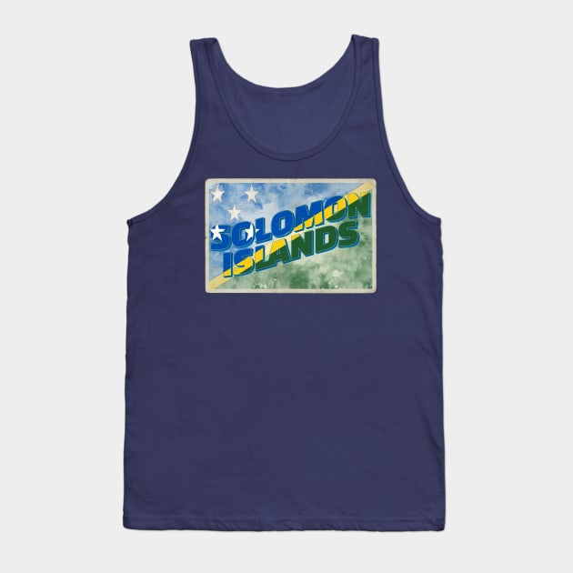 Solomon Islands vintage style retro souvenir Tank Top by DesignerPropo